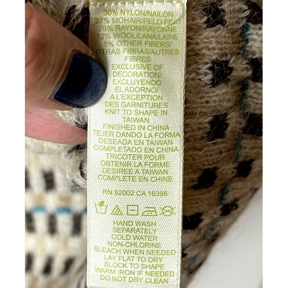 Sigrid Olsen Cream Multicolor Open Front Cardigan… - image 7